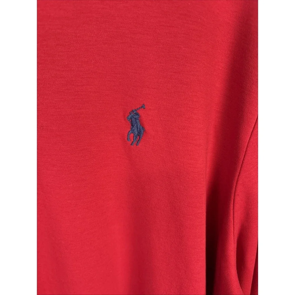 Polo Ralph Lauren Performance Sweater XL Men Red Long Sleeve 1/4 Zip Old‎ Money - Picture 3 of 9